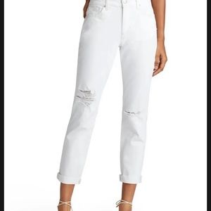 New Joe's Jeans Airdrie White High Rise Straight Ankle Distressed 31 NWT